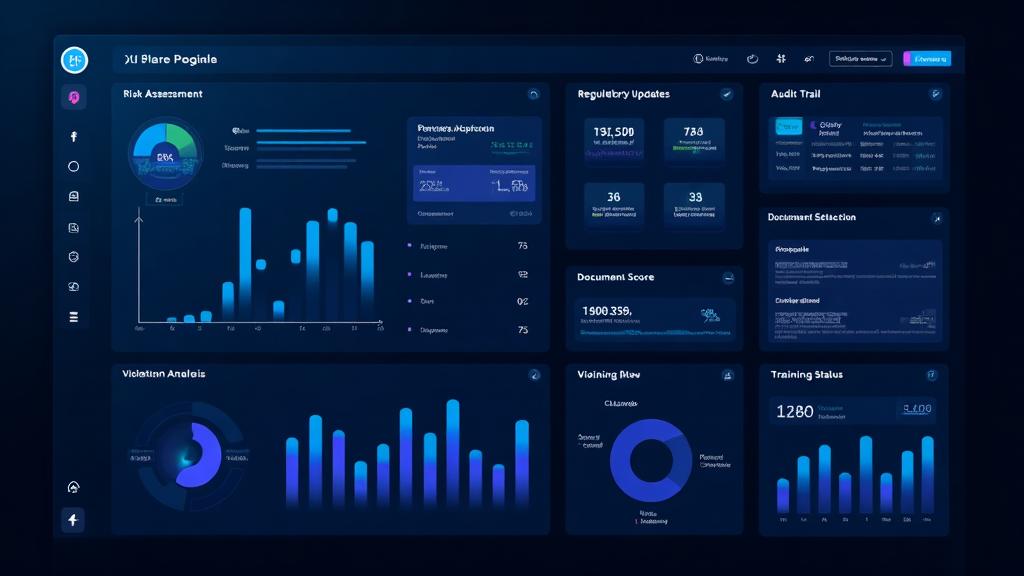 ComplyLoft AI compliance dashboard showing real-time regulatory monitoring and risk assessment